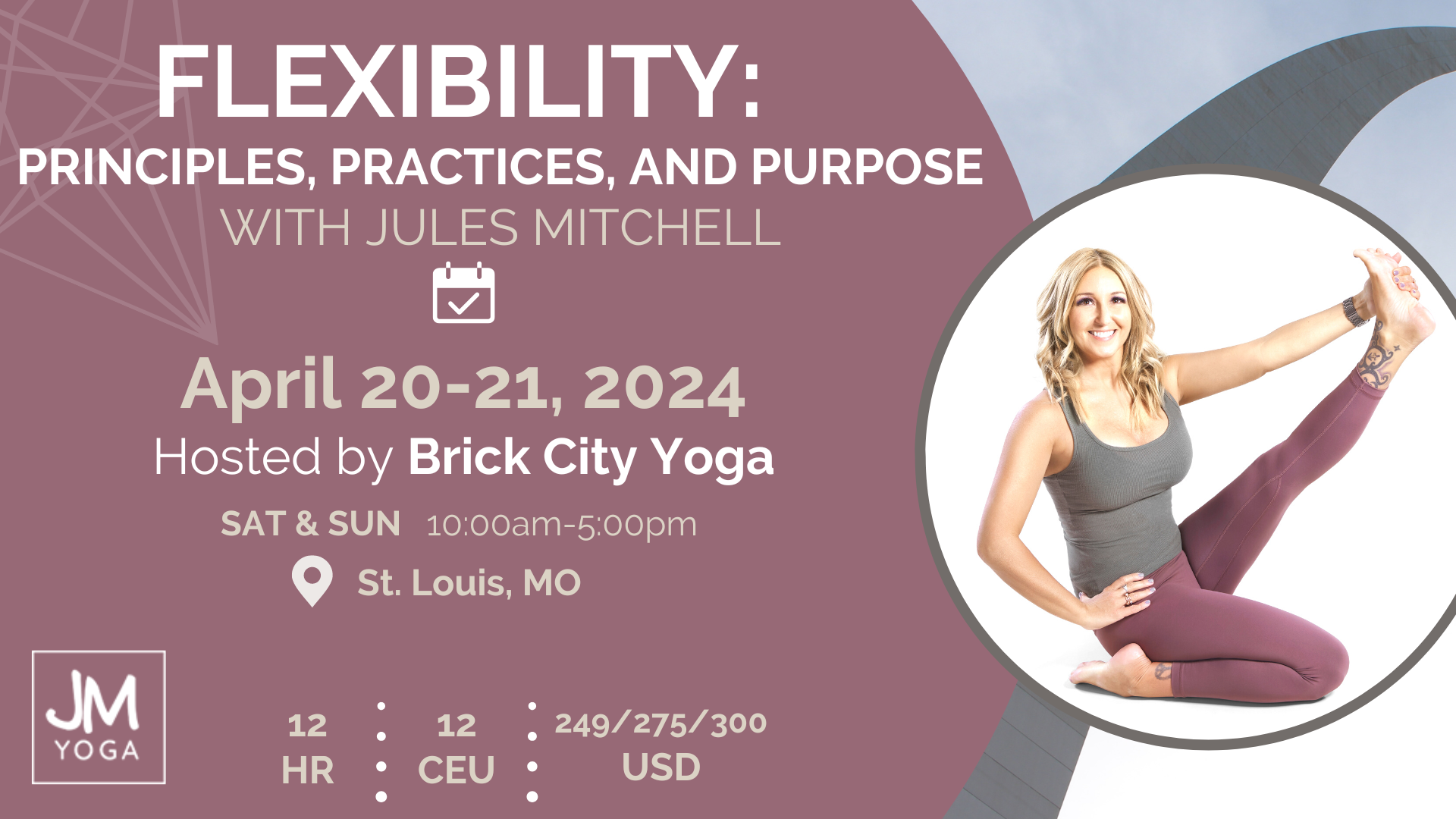 flexiblity course at Brick City in St. Louis with Jules Mitchell