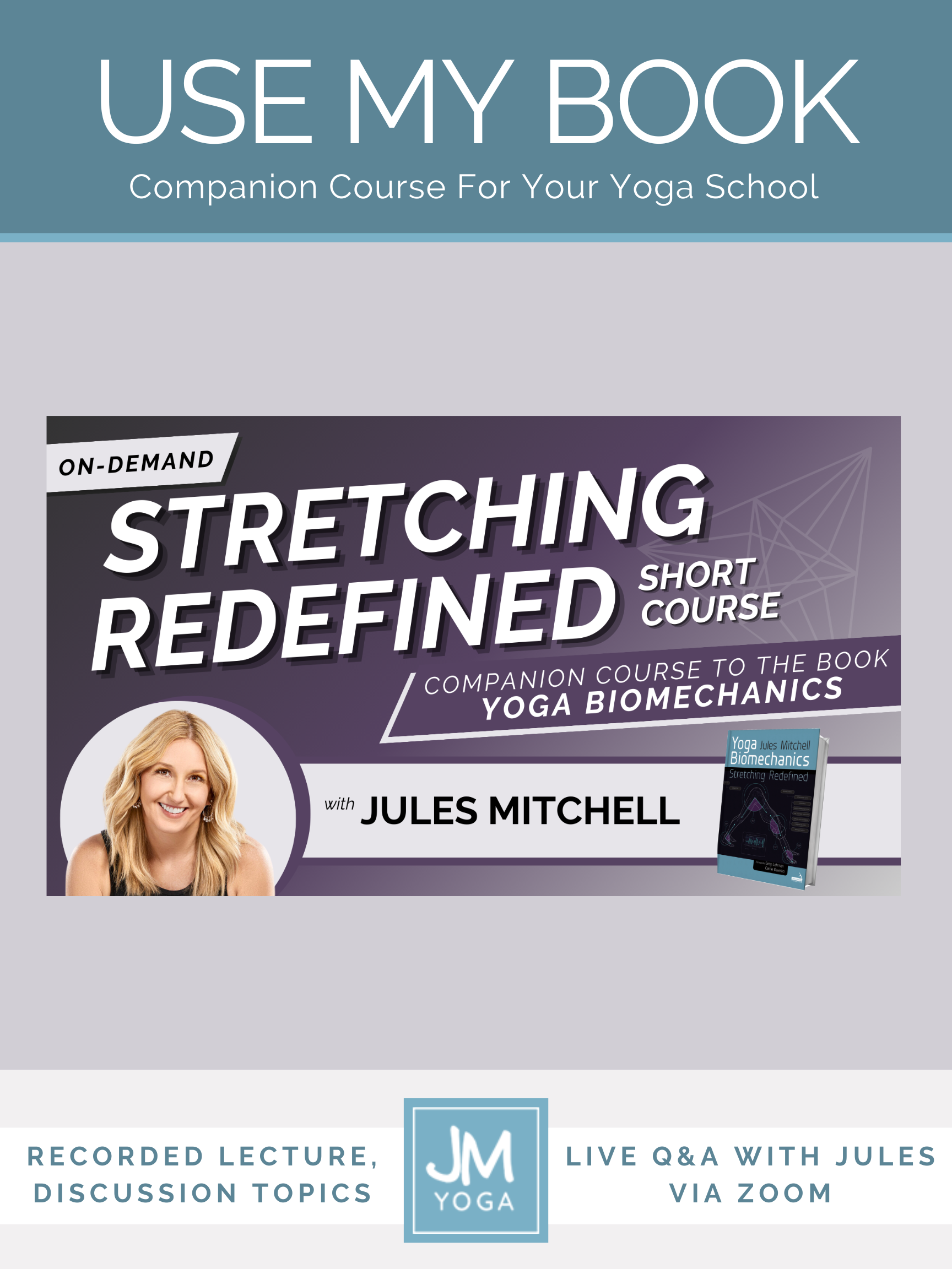 Jules Mitchell online companion course for her book for 300hr yoga teacher trainings