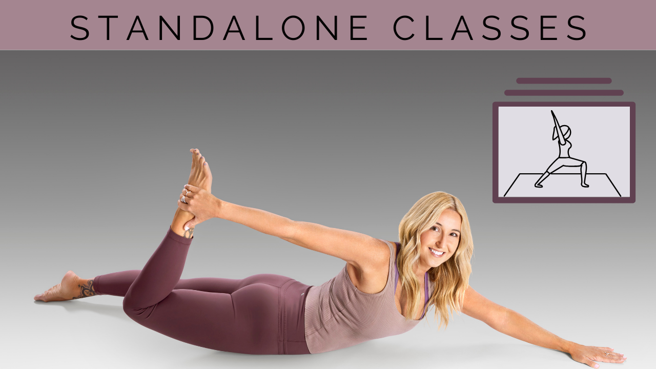 Standalone Classes Jules Mitchell's Practice Collection Volume 4 is a library of streaming yoga videos