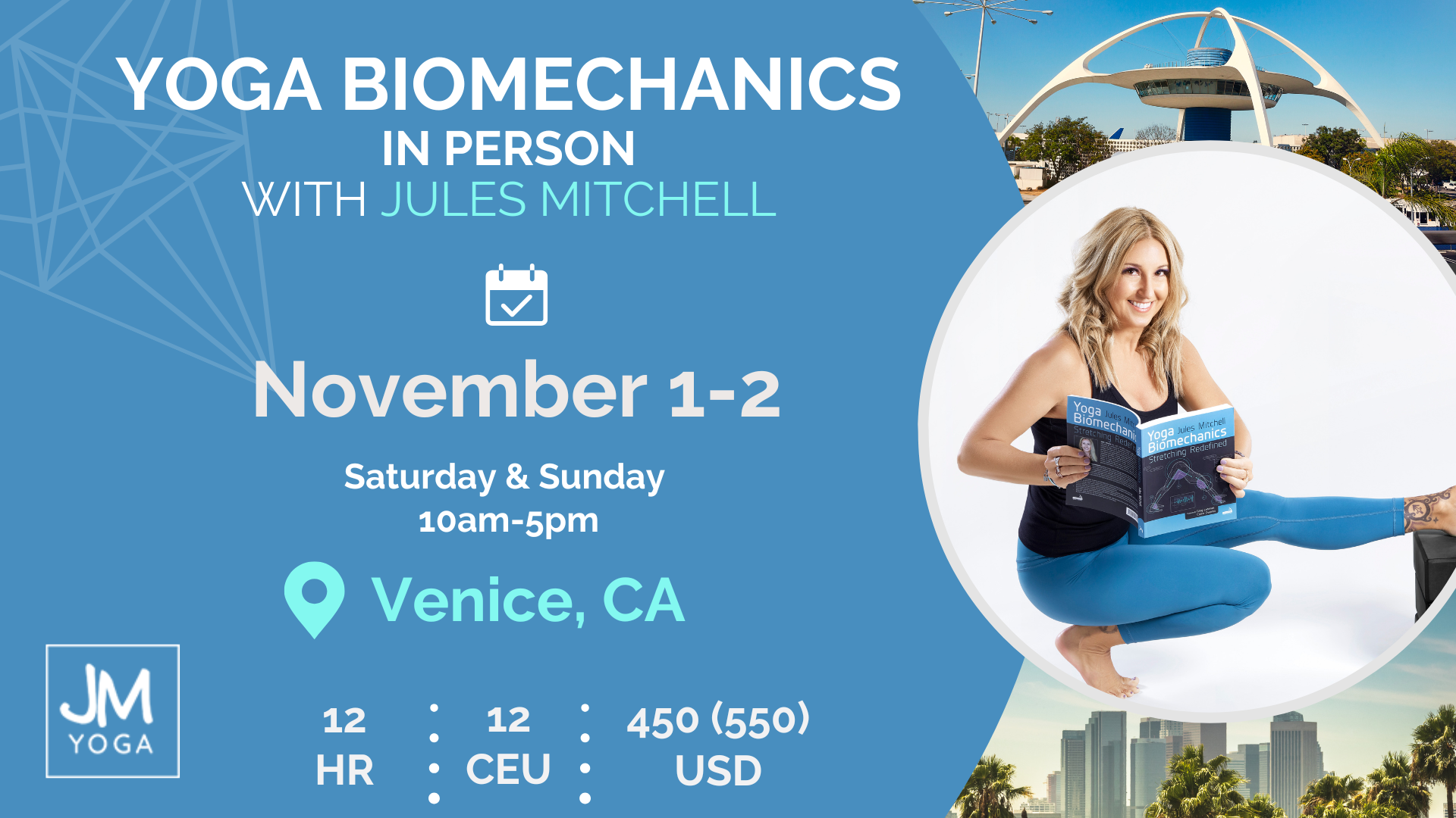 Jules Mitchell teaches Yoga Biomechanics in Los Angeles - a yoga workshop for yoga teachers